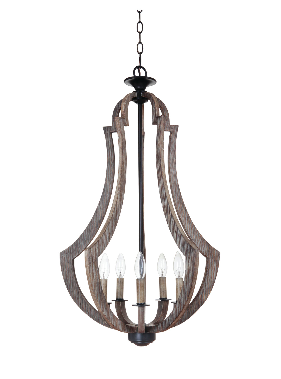 Winton 5 Light Foyer in Weathered Pine/Bronze CRAFTMADE