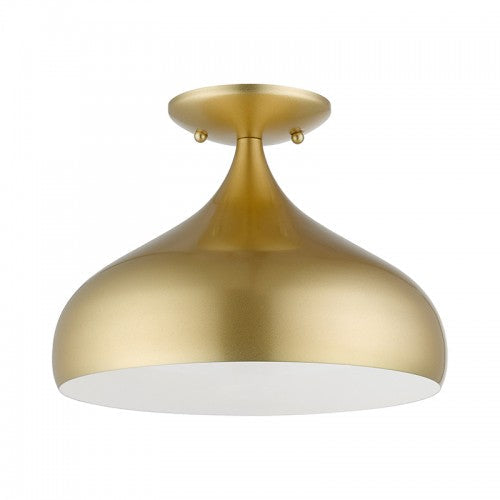 1 Light Soft Gold Semi-Flush Mount Livex