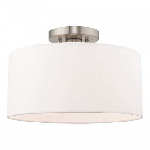 1 Light Brushed Nickel Ceiling Mount Livex