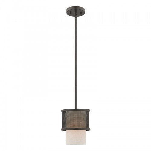 1 Light Bronze Single Pendant Livex