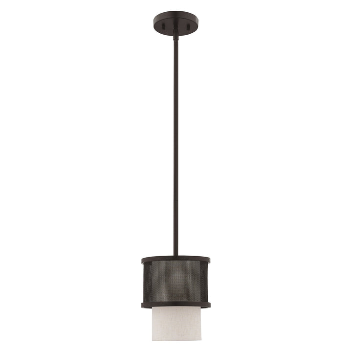 1 Light Bronze Single Pendant Livex