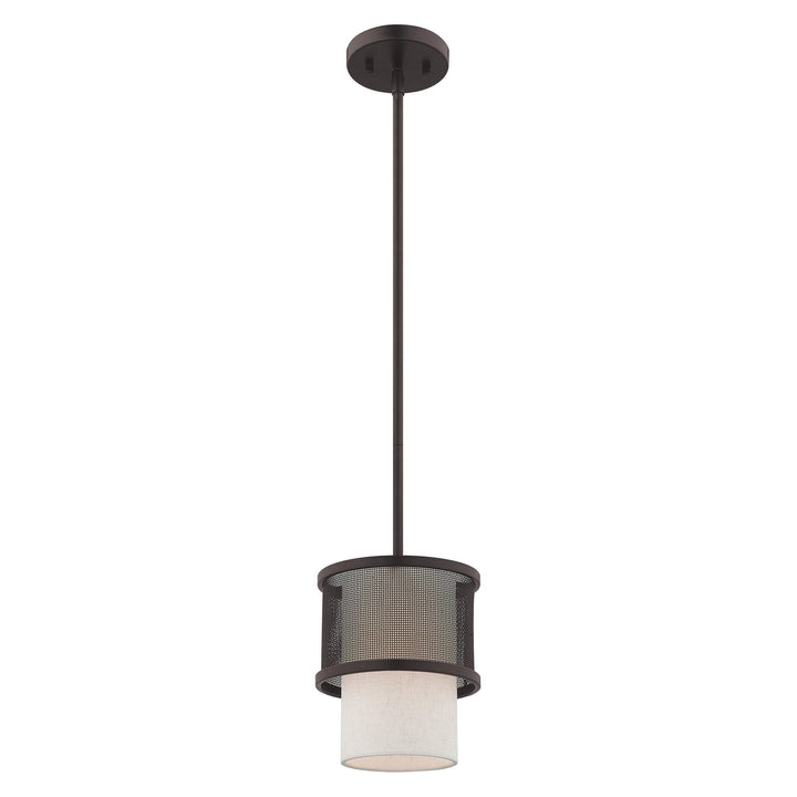 1 Light Bronze Single Pendant Livex