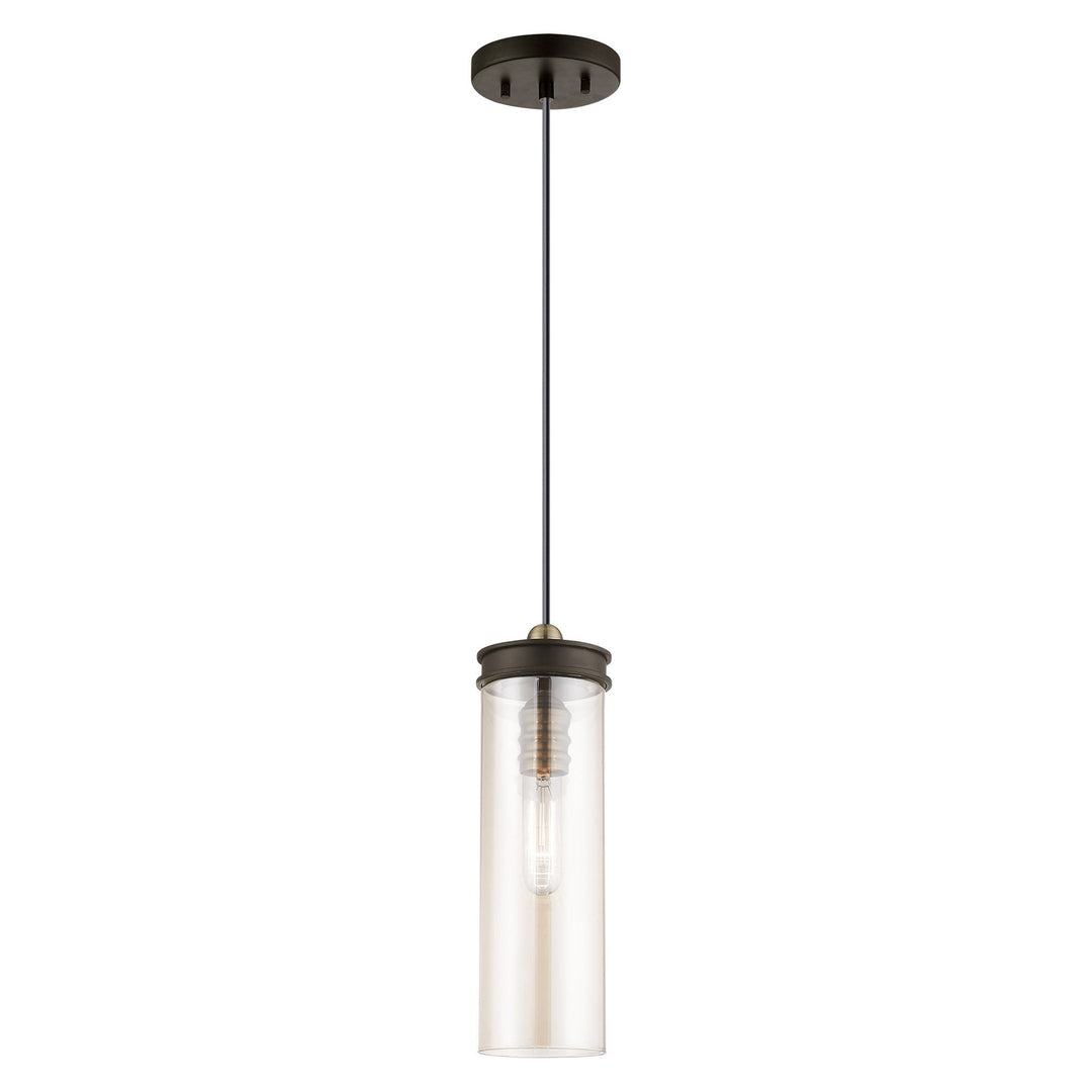 1 Light Bronze Single Pendant Livex