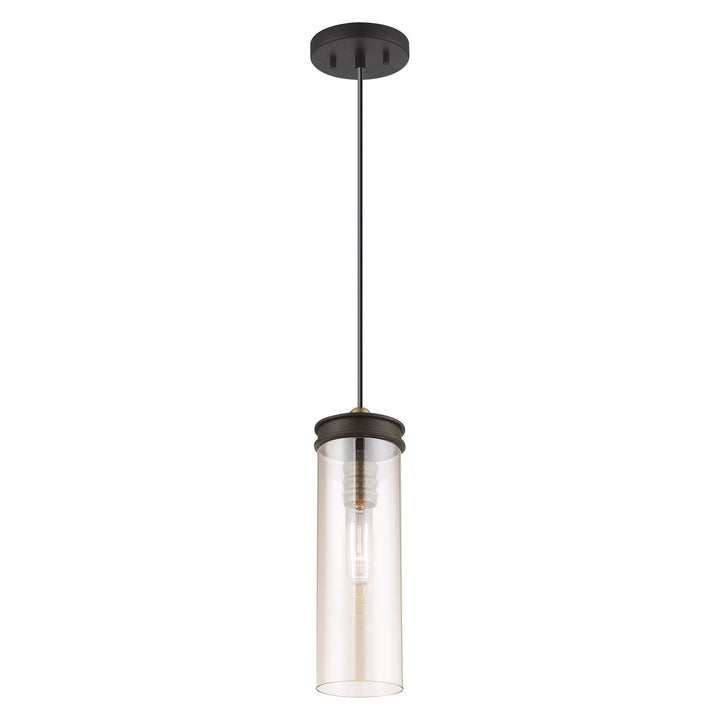 1 Light Bronze Single Pendant Livex