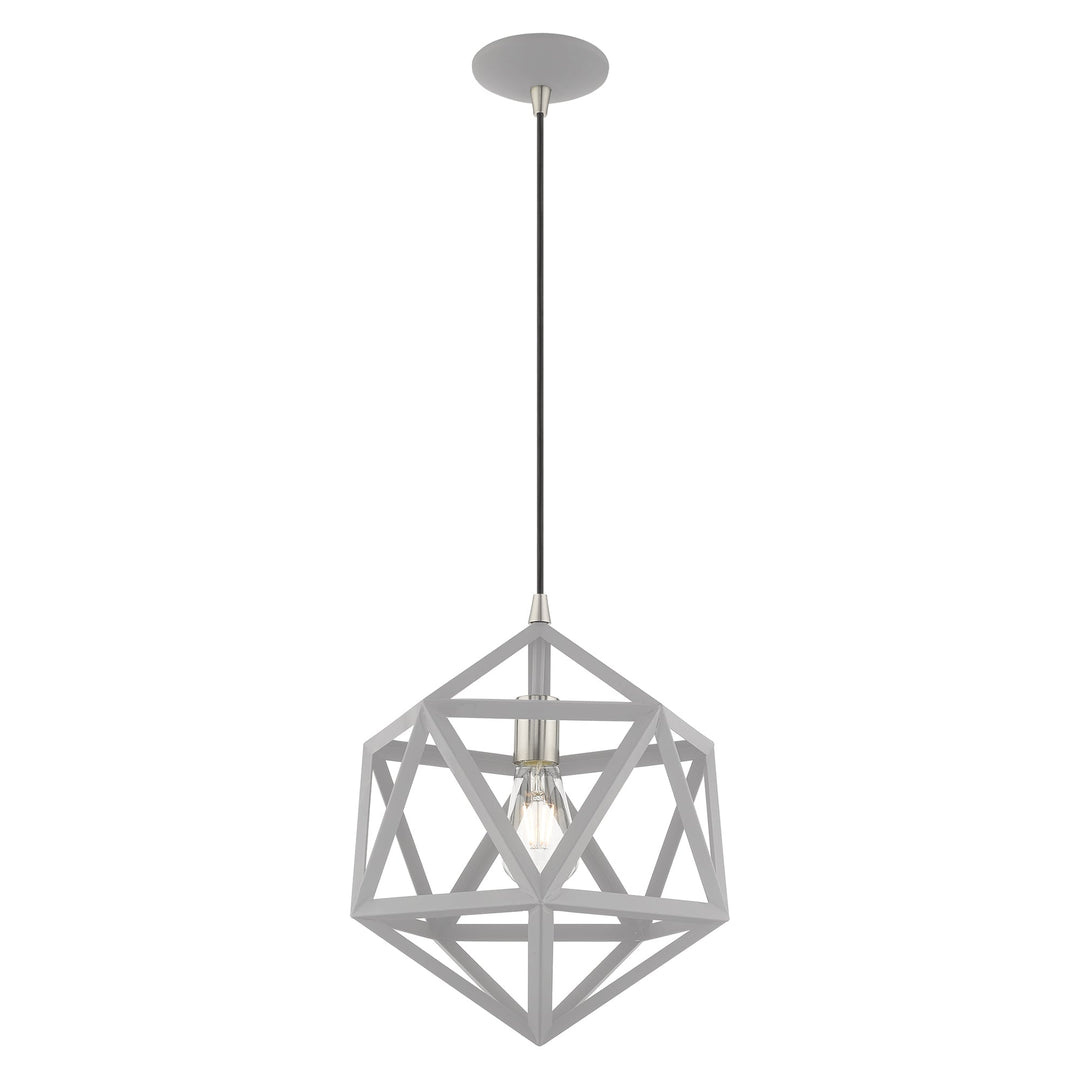 1 Light Nordic Gray Single Pendant Livex