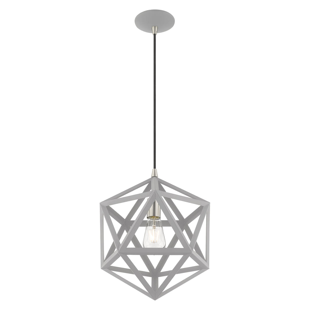 1 Light Nordic Gray Single Pendant Livex