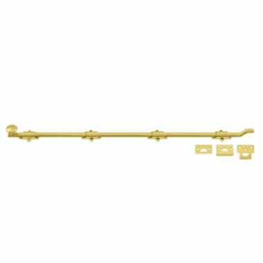 DELTANA 42 Inch Deltana Offset Heavy Duty Surface Bolt (Polished Brass Finish)