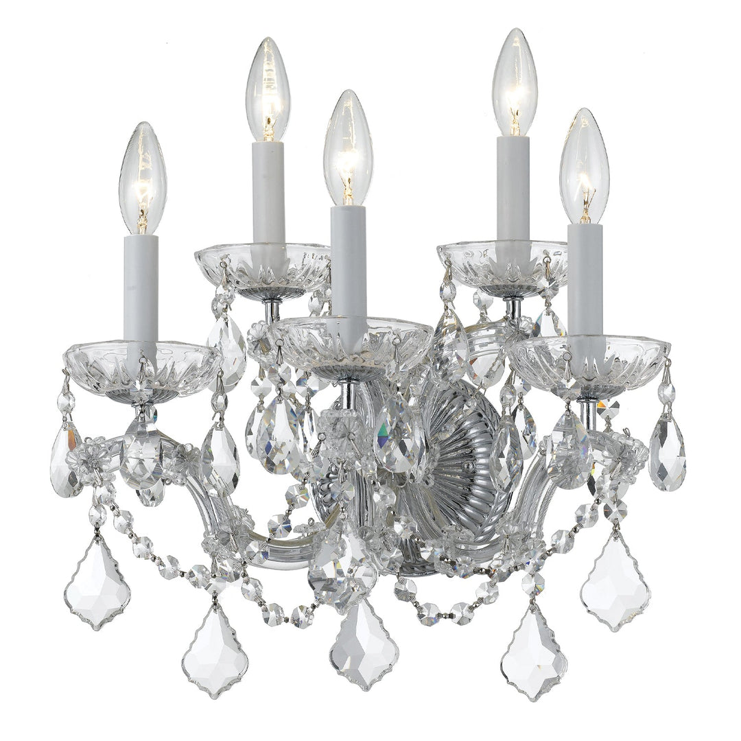 Crystorama Crystorama Maria Theresa 5 Light Swarovski Strass Crystal Polished Chrome Sconce