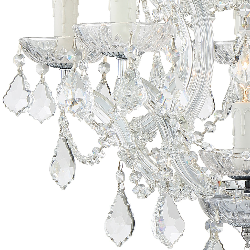 Maria Theresa 6 Light Hand Cut Crystal Polished Chrome Chandelier Crystorama