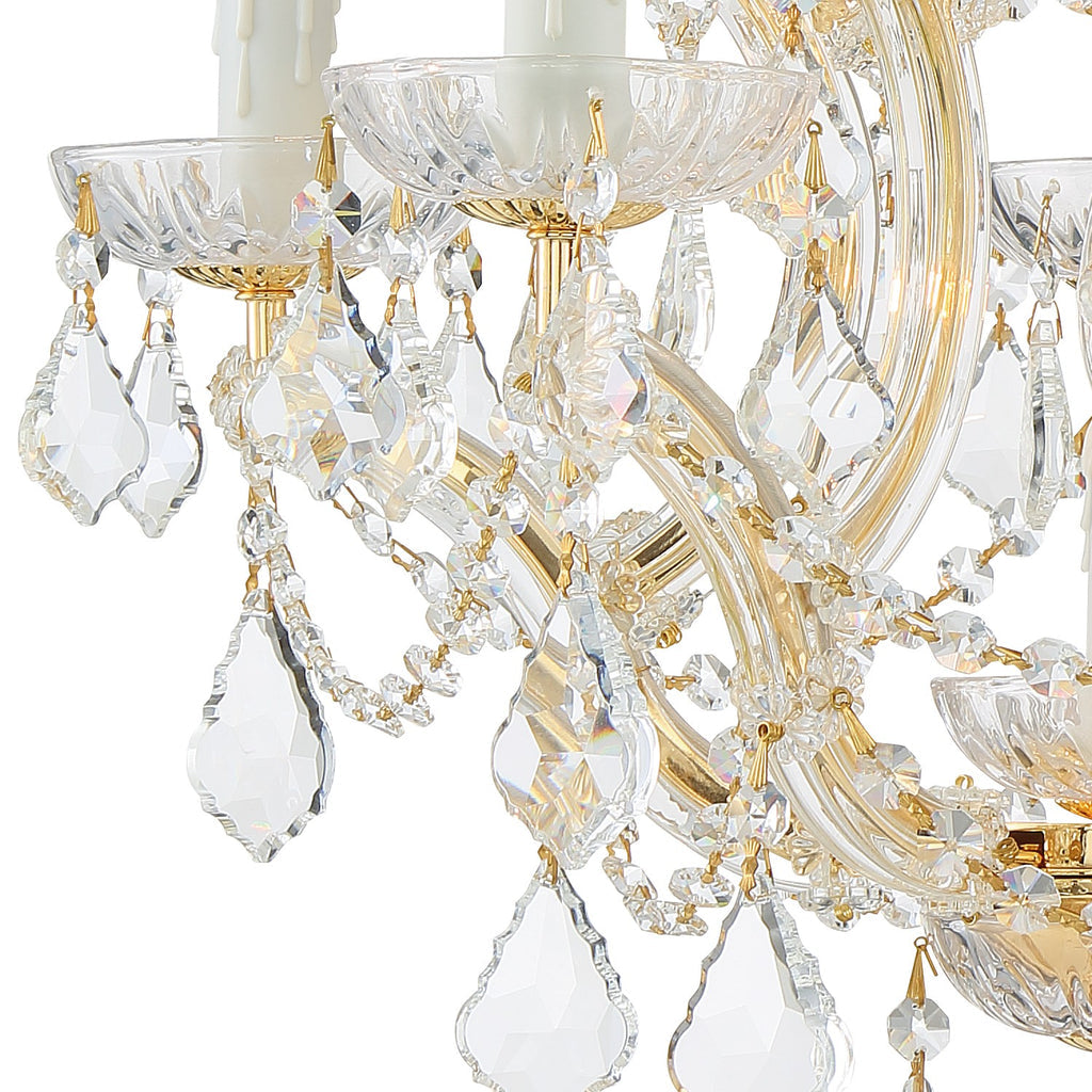 Maria Theresa 6 Light Hand Cut Crystal Gold Chandelier Crystorama