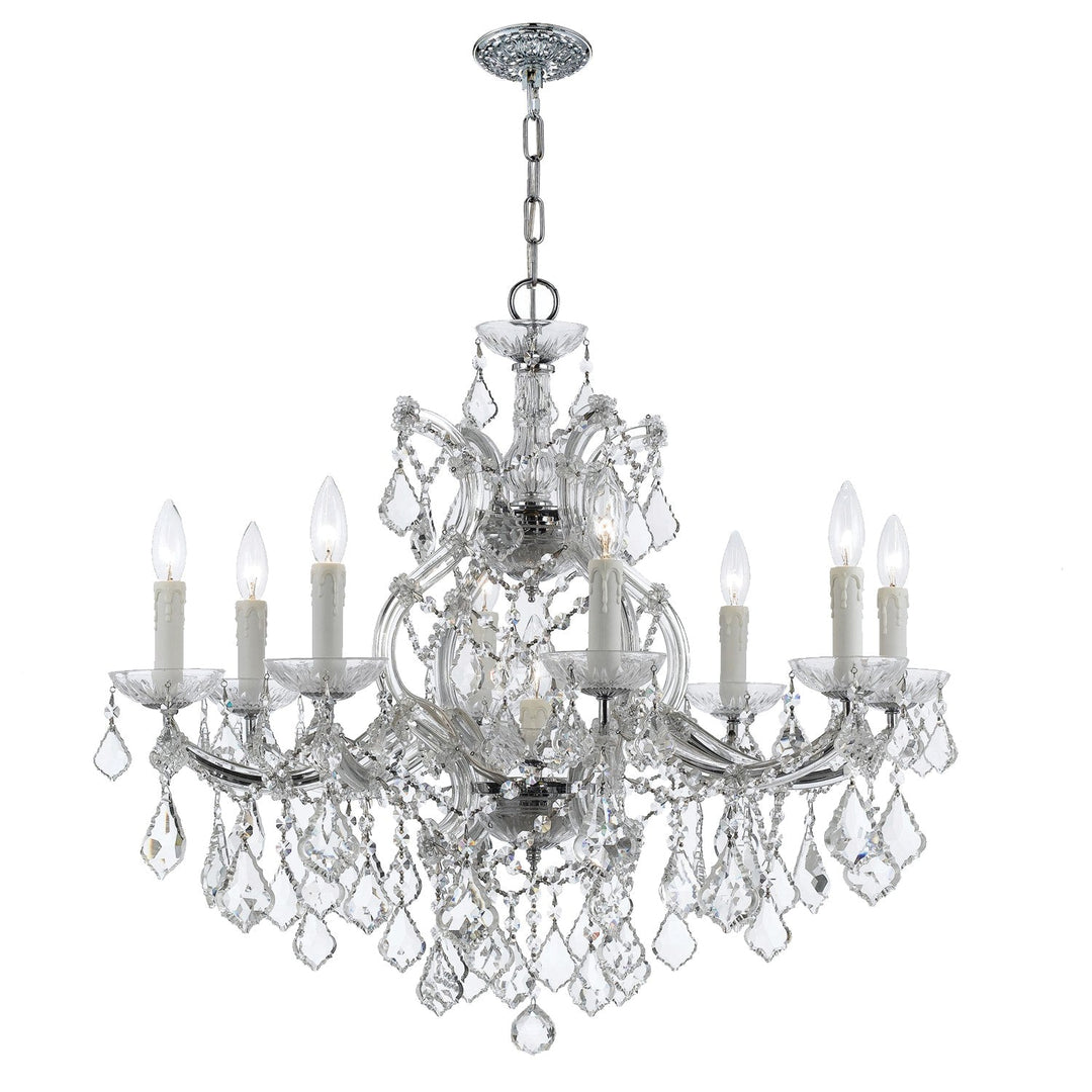 Maria Theresa 9 Light Swarovski Strass Crystal Polished Chrome Chandelier Crystorama