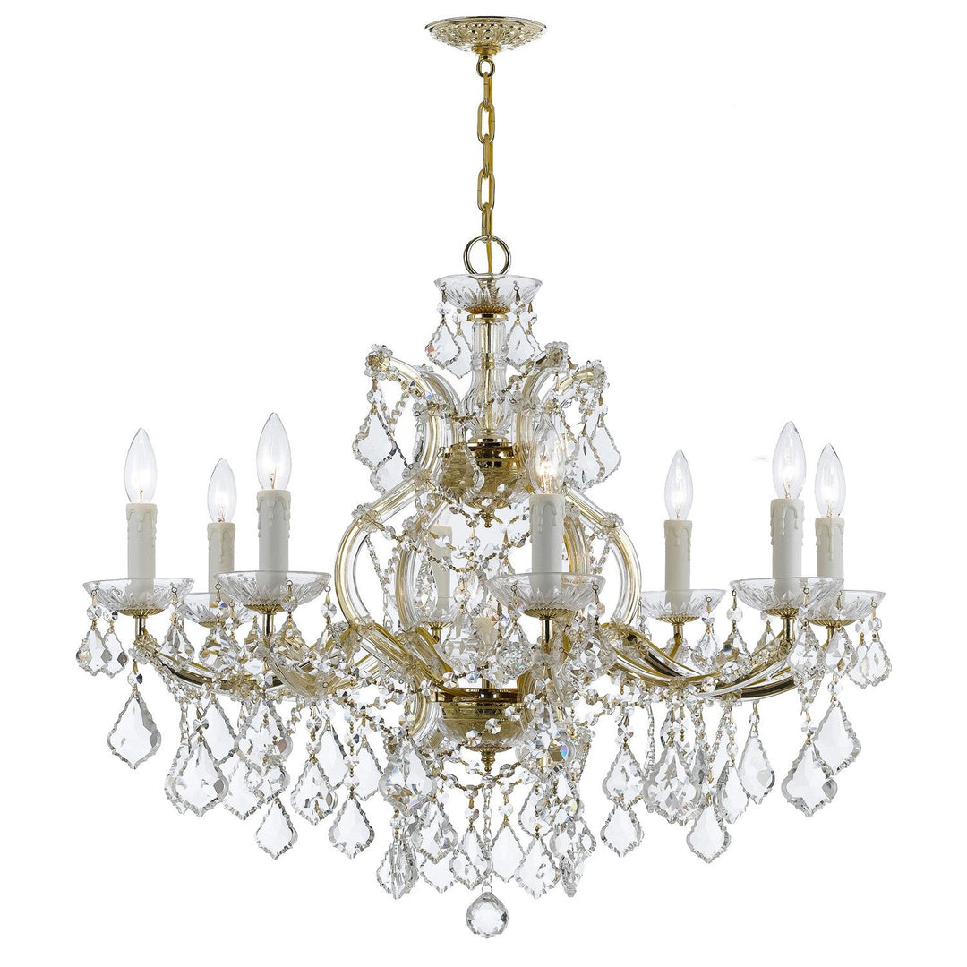 Maria Theresa 9 Light Hand Cut Crystal Gold Chandelier Crystorama