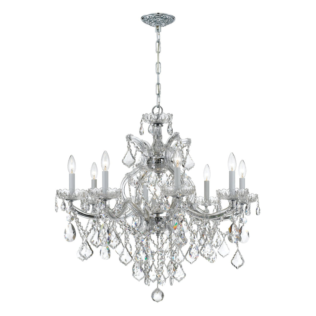 Maria Theresa 9 Light Swarovski Strass Crystal Polished Chrome Chandelier Crystorama