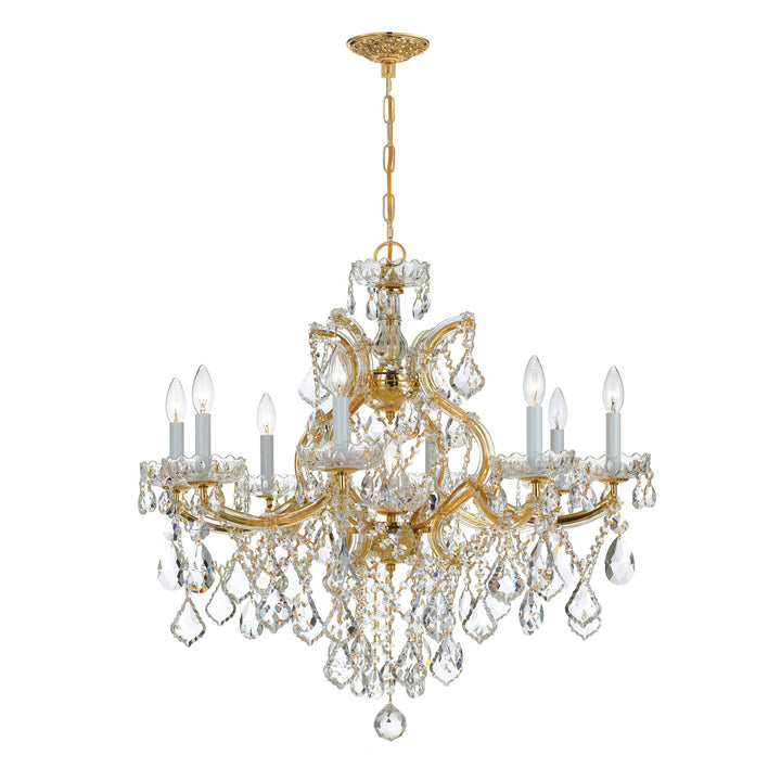 Maria Theresa 9 Light Hand Cut Crystal Gold Chandelier Crystorama