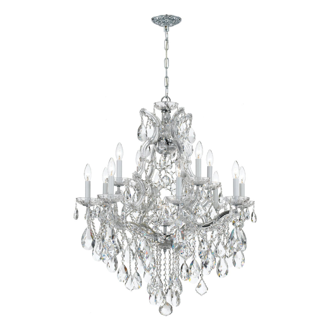 Maria Theresa 13 Light Spectra Crystal Polished Chrome Chandelier Crystorama