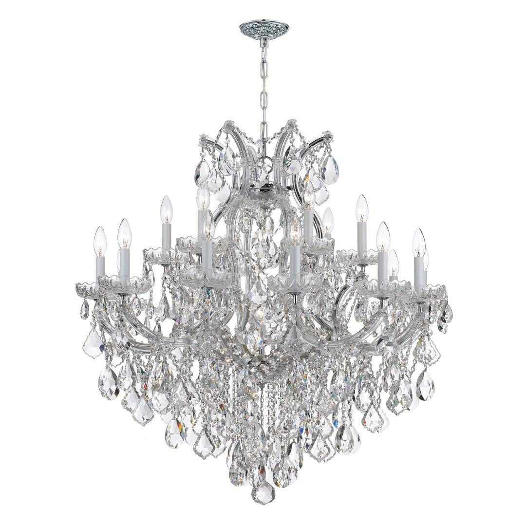 Maria Theresa 19 Light Hand Cut Crystal Polished Chrome Chandelier Crystorama