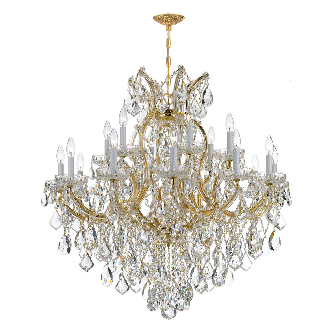 Maria Theresa 19 Light Clear Italian Crystal Gold Chandelier Crystorama