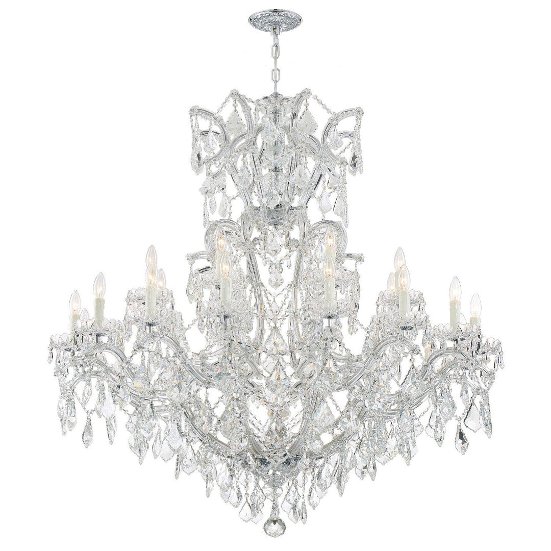 Maria Theresa 25 Light Hand Cut Crystal Polished Chrome Chandelier Crystorama