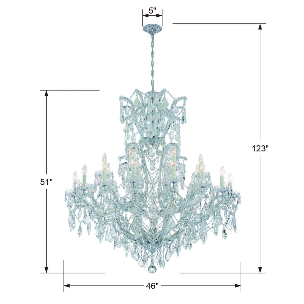 Maria Theresa 25 Light Swarovski Strass Crystal Polished Chrome Chandelier Crystorama