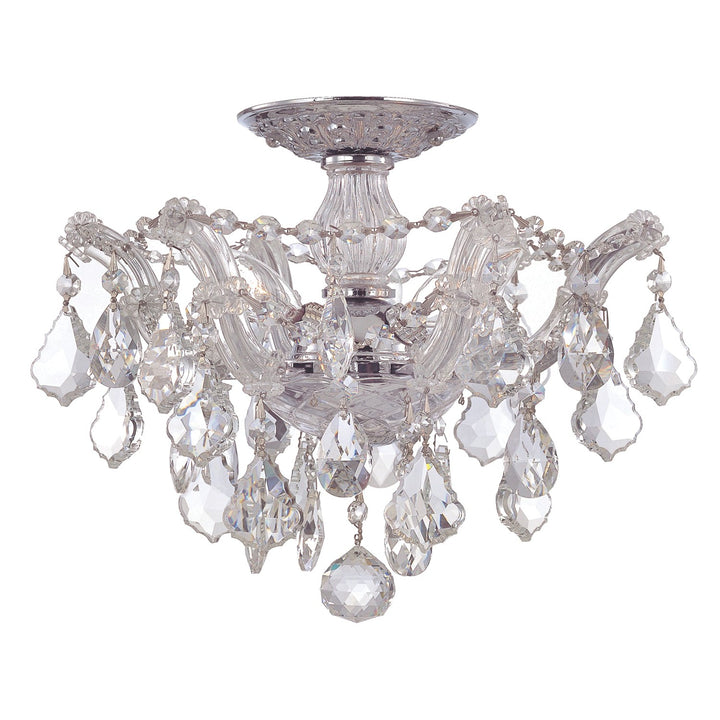 Crystorama Crystorama Maria Theresa 3 Light Swarovski Strass Crystal Polished Chrome Semi Flush Mount