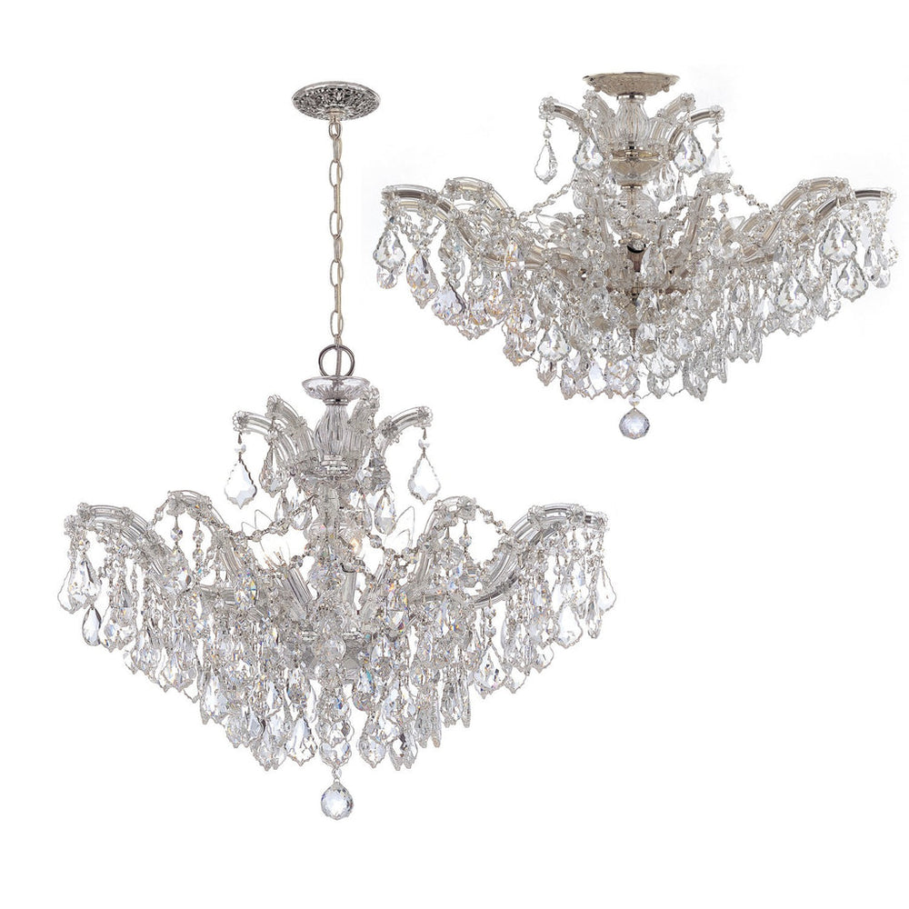 Maria Theresa 6 Light Hand Cut Crystal Polished Chrome Chandelier Crystorama