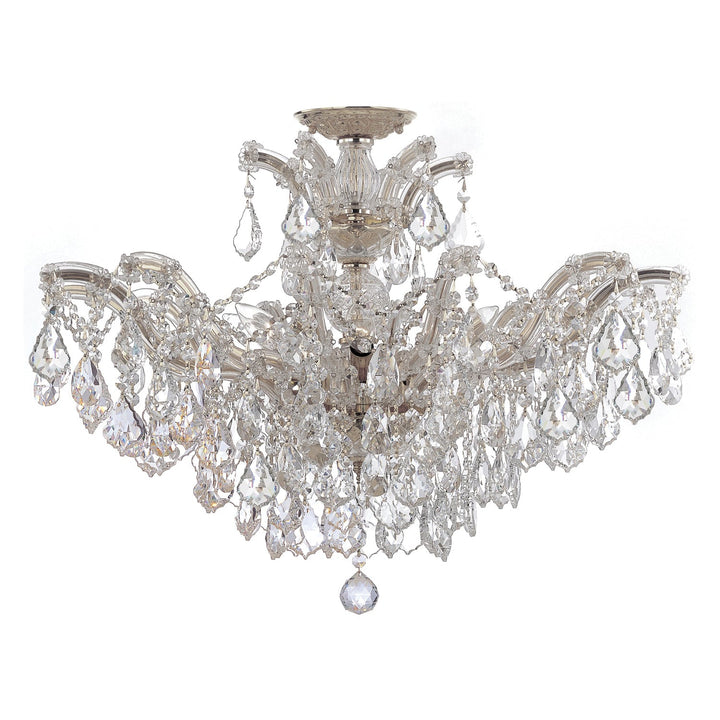 Crystorama Crystorama Maria Theresa 6 Light Swarovski Strass Crystal Polished Chrome Semi Flush Mount