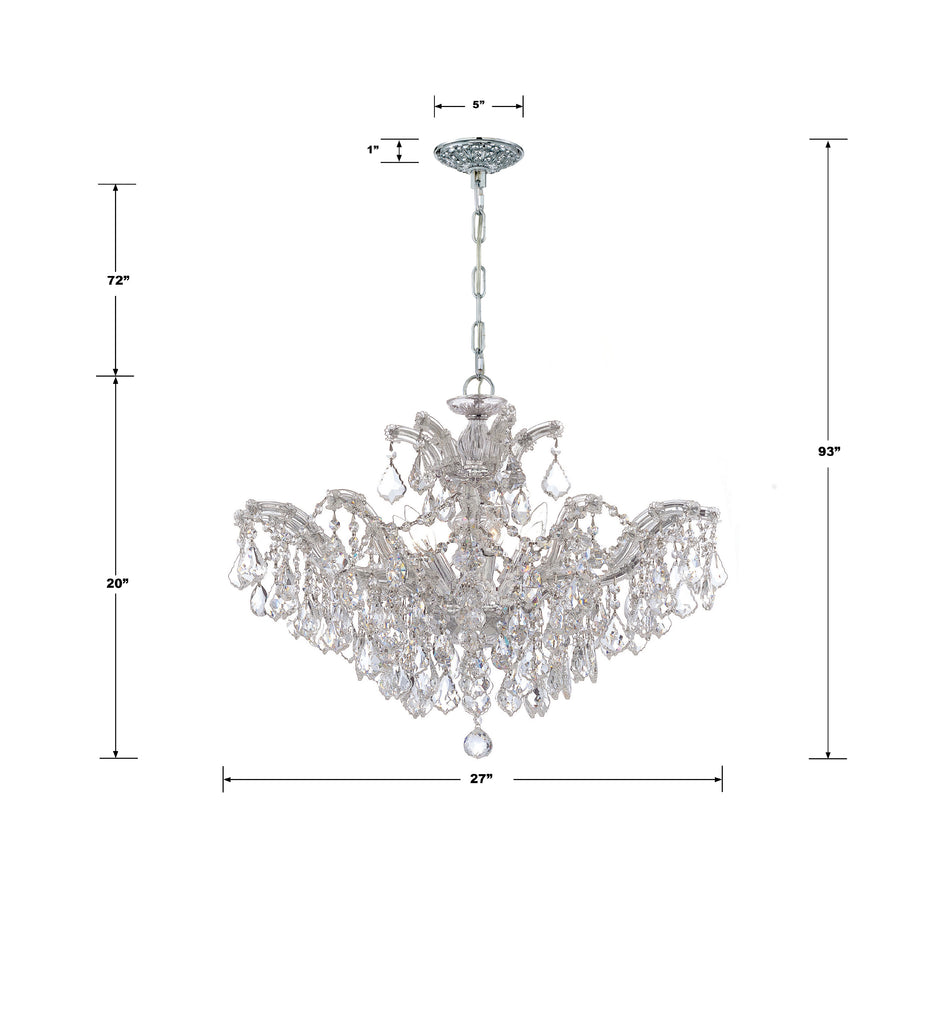 Maria Theresa 6 Light Swarovski Strass Crystal Polished Chrome Chandelier Crystorama