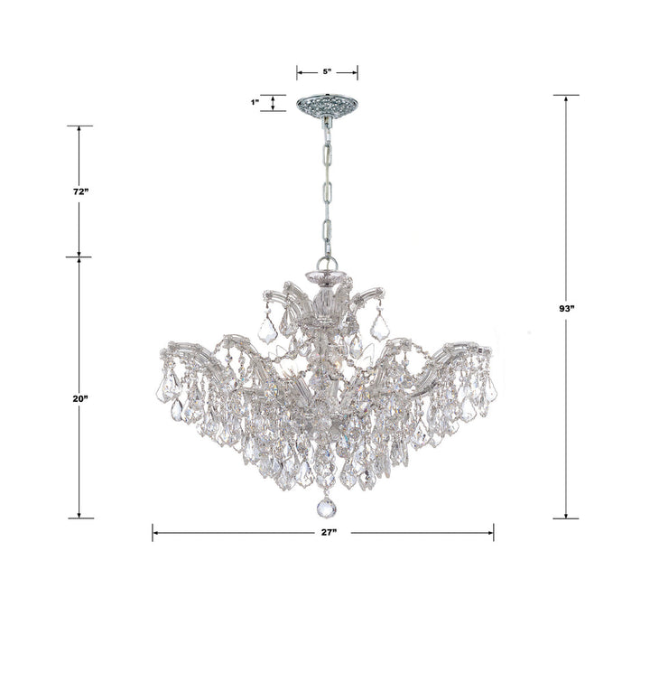 Maria Theresa 6 Light Swarovski Strass Crystal Polished Chrome Chandelier Crystorama