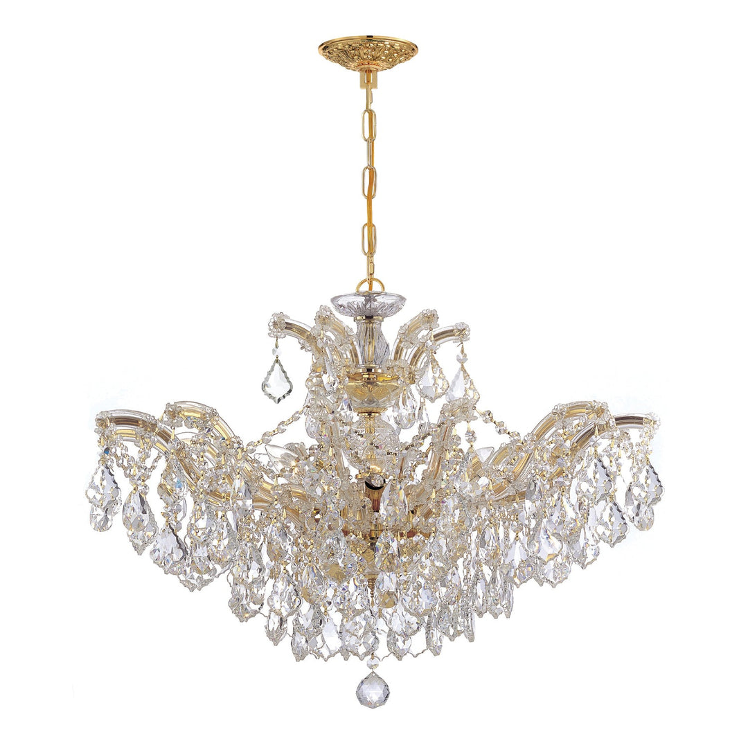 Maria Theresa 6 Light Hand Cut Crystal Gold Chandelier Crystorama