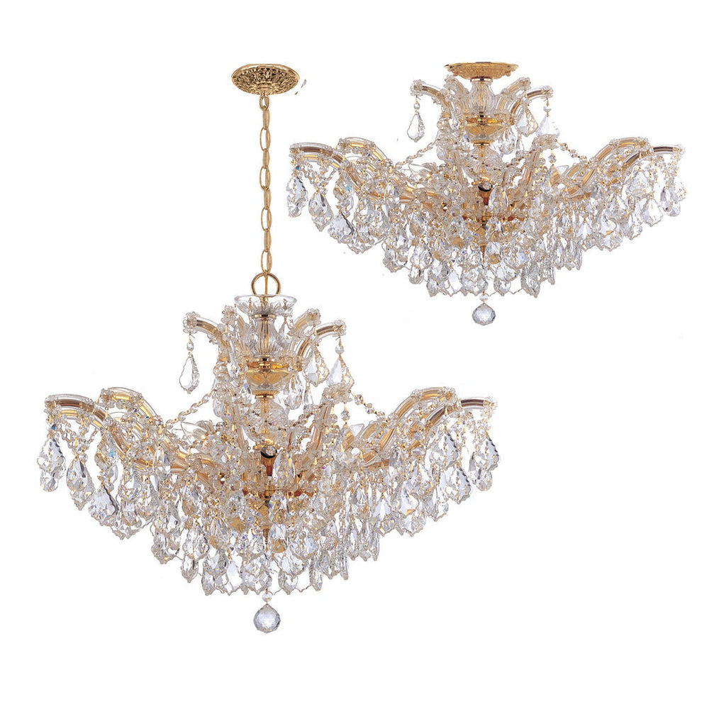 Maria Theresa 6 Light Hand Cut Crystal Gold Chandelier Crystorama