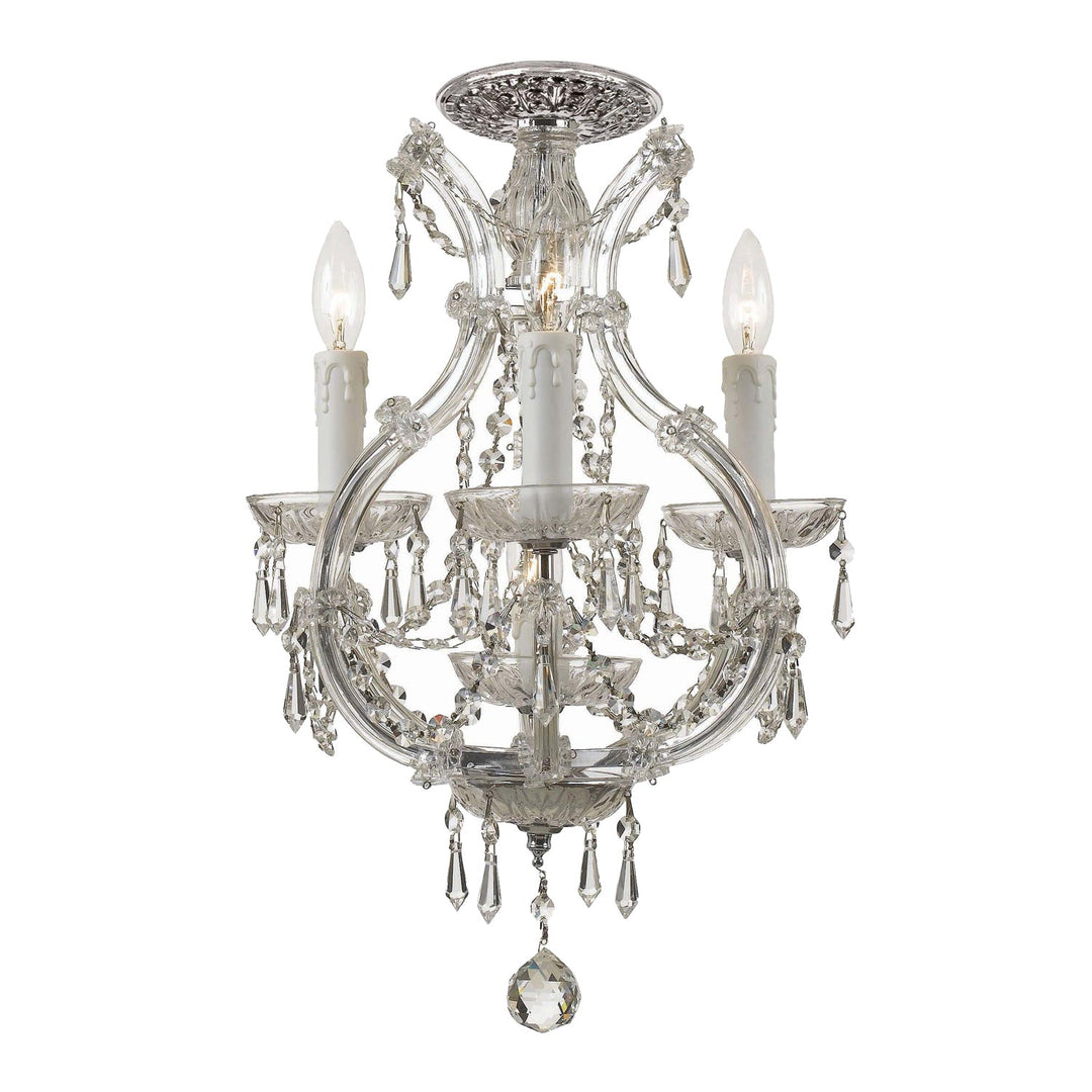 Crystorama Crystorama Maria Theresa 4 Light Swarovski Strass Crystal Polished Chrome Semi Flush Mount