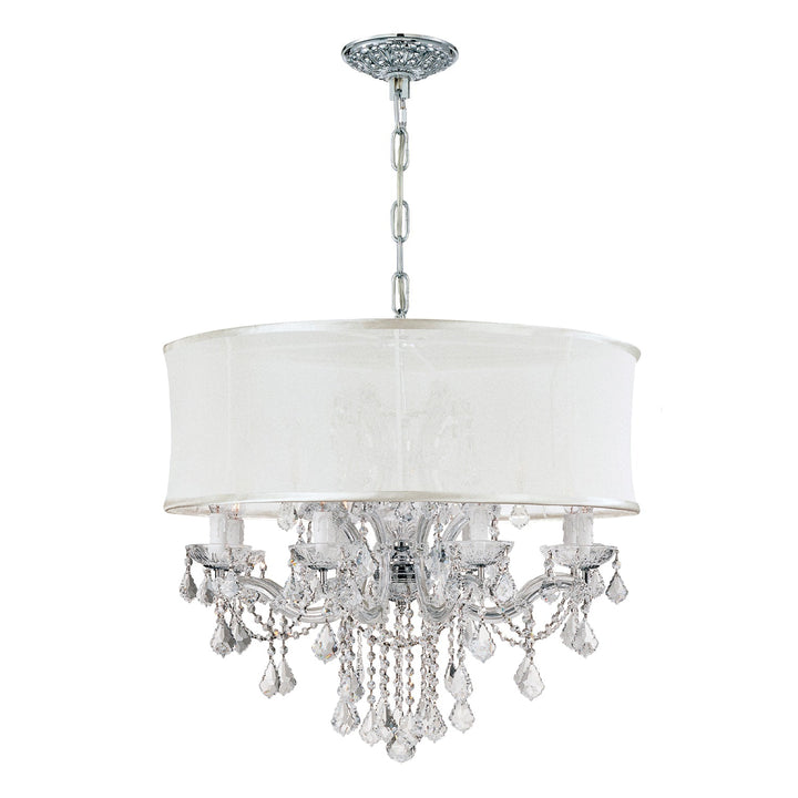 Brentwood 12 Light Spectra Crystal Drum Shade Polished Chrome Chandelier Crystorama