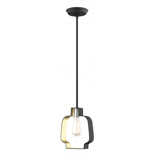 1 Light Black & Winter Gold Single Pendant Livex