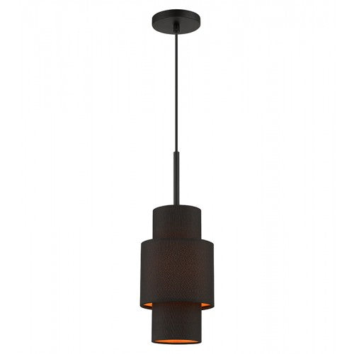 1 Light Black Pendant Livex