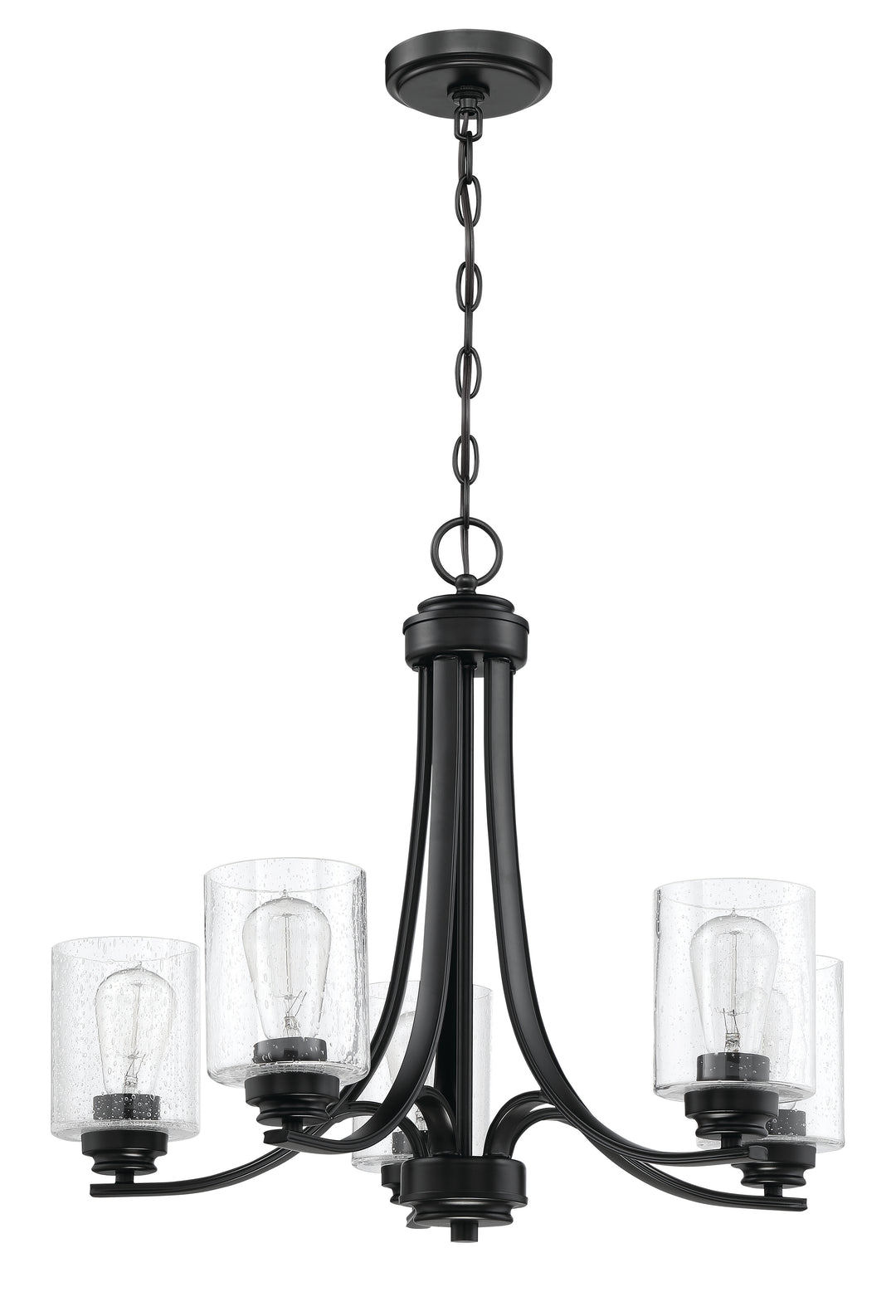 CRAFTMADE Bolden 5 Light Chandelier in Flat Black