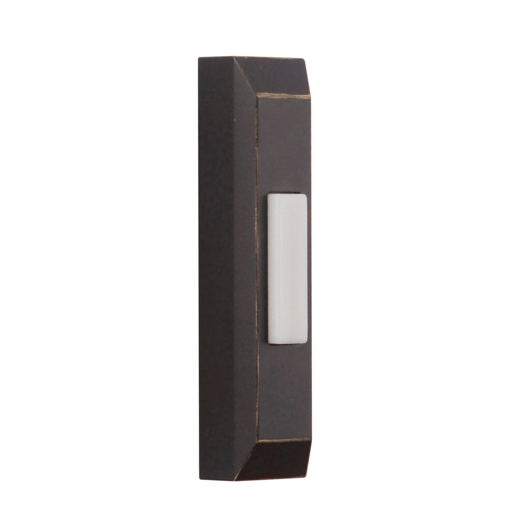 CRAFTMADE Surface Mount LED Lighted Push Button, Thin Rectangle Profile in Antique Bronze