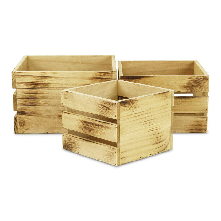 CHEUNGS Rustic Farmstead Aged Wooden Crate Set