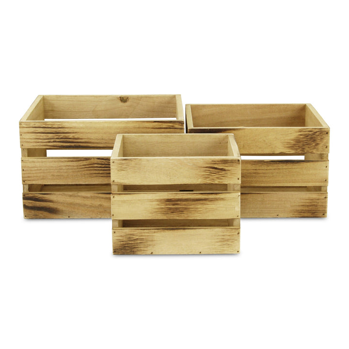 CHEUNGS Rustic Farmstead Aged Wooden Crate Set