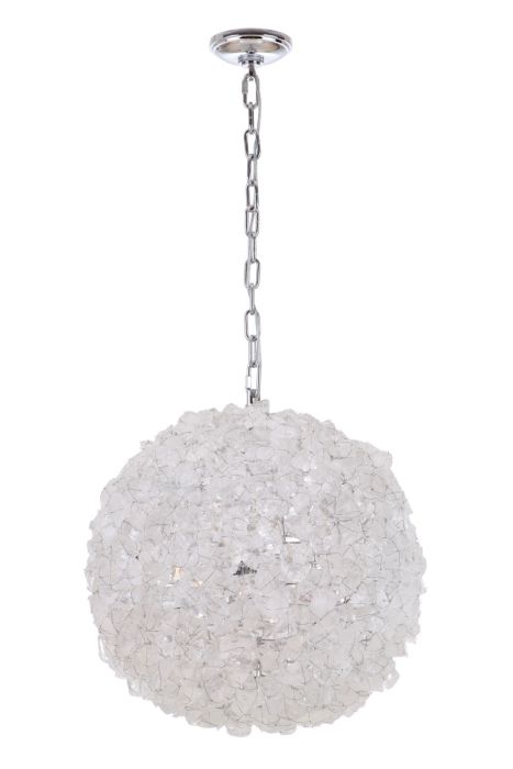 Roxx 4 Light X-Large Pendant in Chrome w/Quartz Crystals Pendant Craftmade