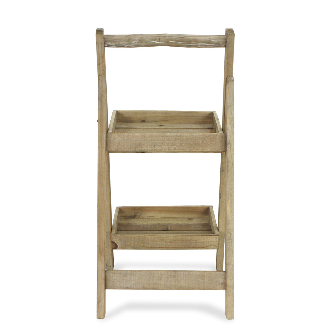 CHEUNGS Alari 2 Tier Wood Folding Shelf - Large