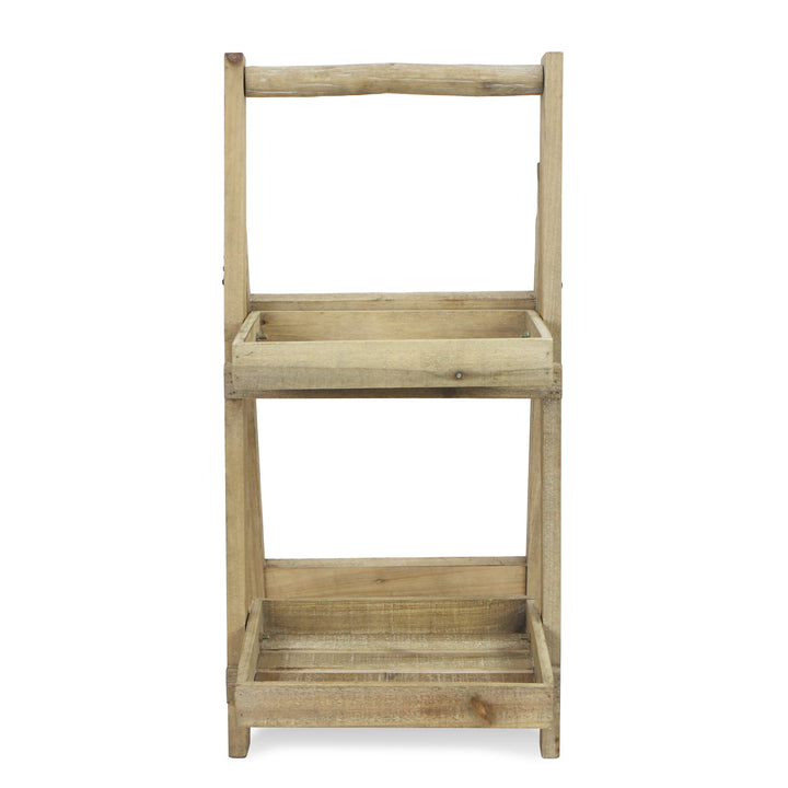 CHEUNGS Alari 2 Tier Wood Folding Shelf - Large