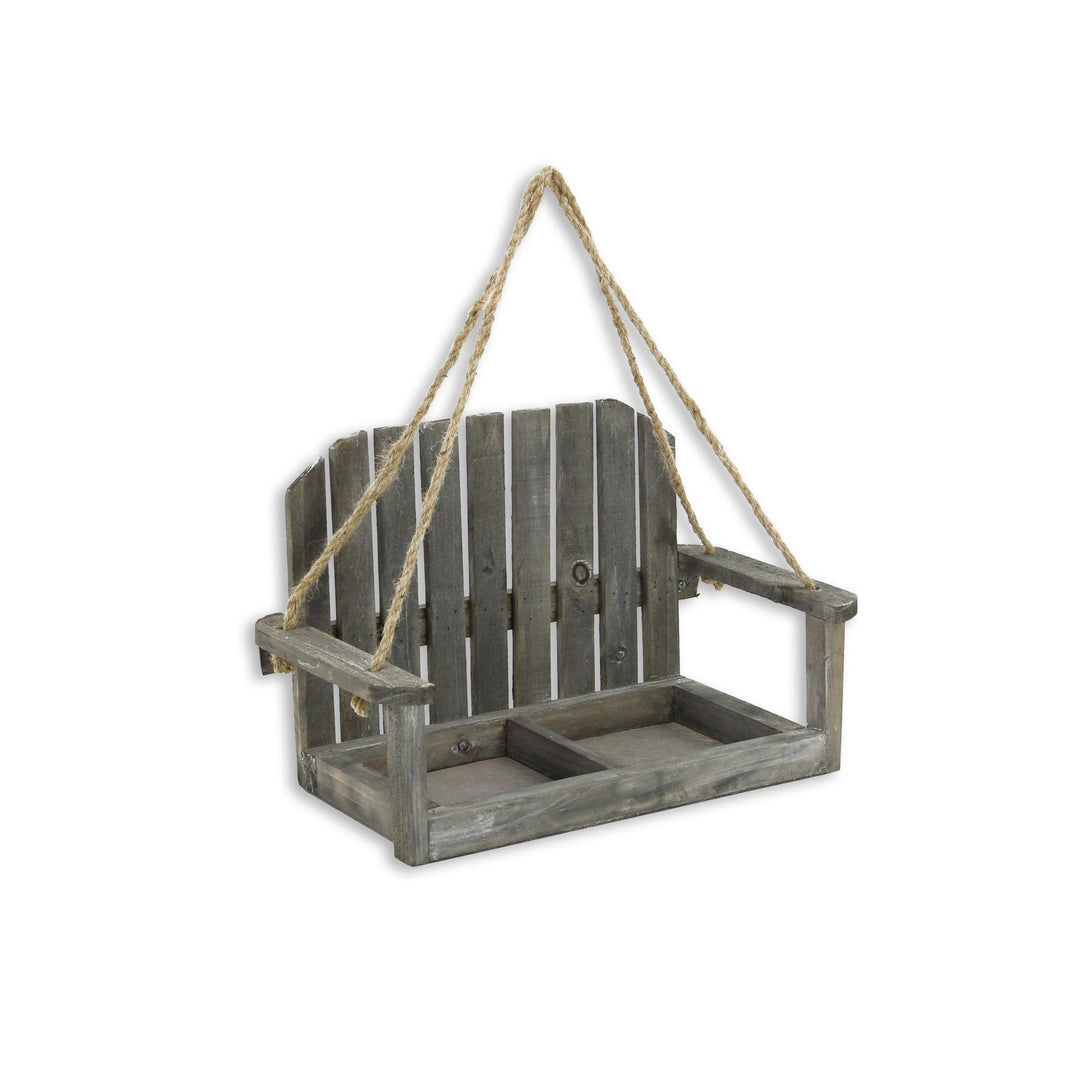 CHEUNGS Roostvale Wooden Hanging Chair with Double Pot Storage - Gray Wash