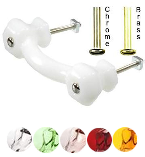COPPER MOUNTAIN HARDWARE Authentic Glass Drawer Handles & Furniture Pulls  in 14 Colors