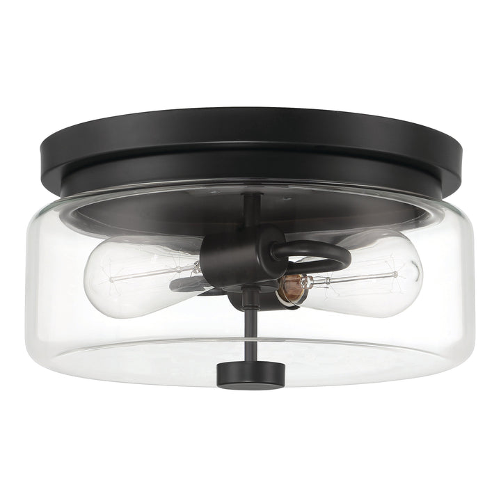 CRAFTMADE Bennet 2 Light Outdoor Flushmount in Midnight