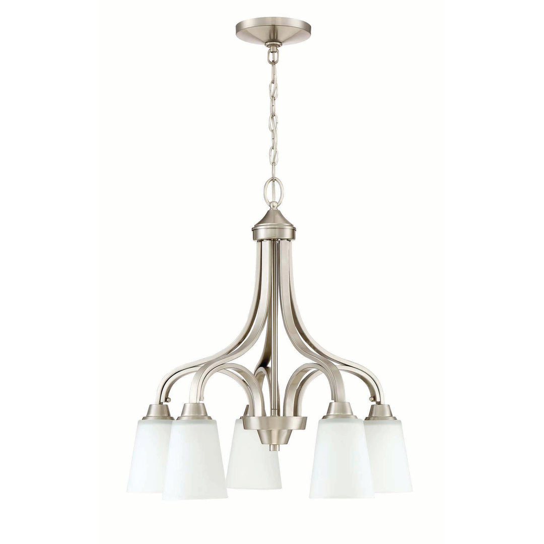 CRAFTMADE Grace 5 Light Down Chandelier in Brushed Polished Nickel