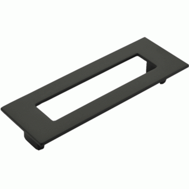 SCHAUB 5 7/8 Inch (5 Inch c-c) Finestrino Rectangle Pull (Matte Black Finish)