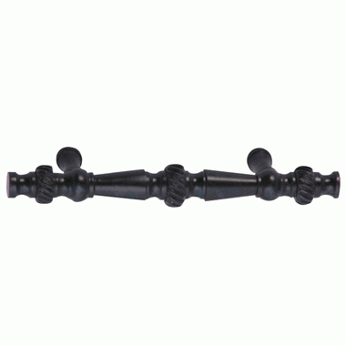 5 Inch Overall (3 Inch c-c) Solid Brass Georgian Roped Style Pull (Oil Rubbed Bronze Finish) COPPER MOUNTAIN HARDWARE