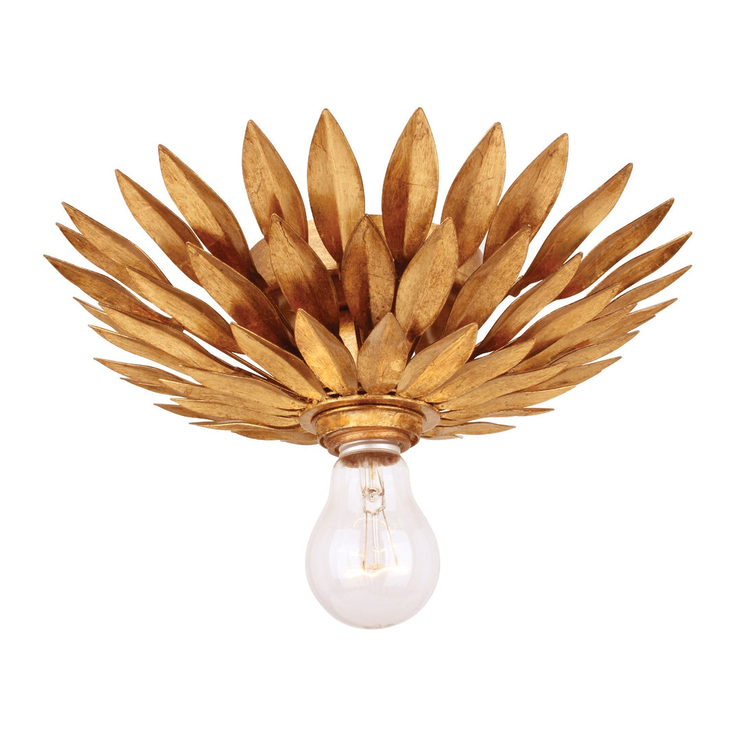 Crystorama Crystorama Broche 1 Light Antique Gold Flush Mount