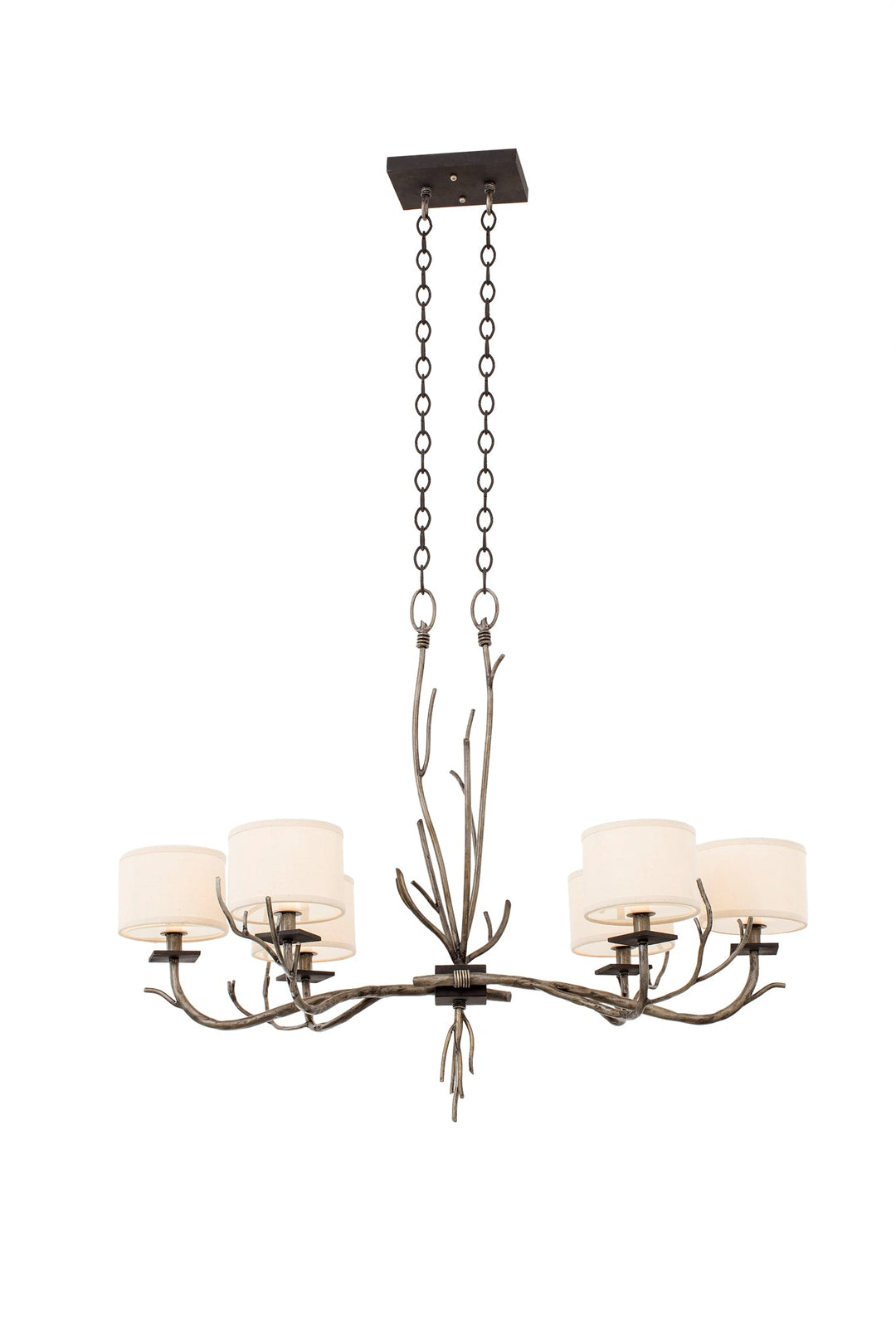 Kalco Denali 6 Light Oval Chandelier