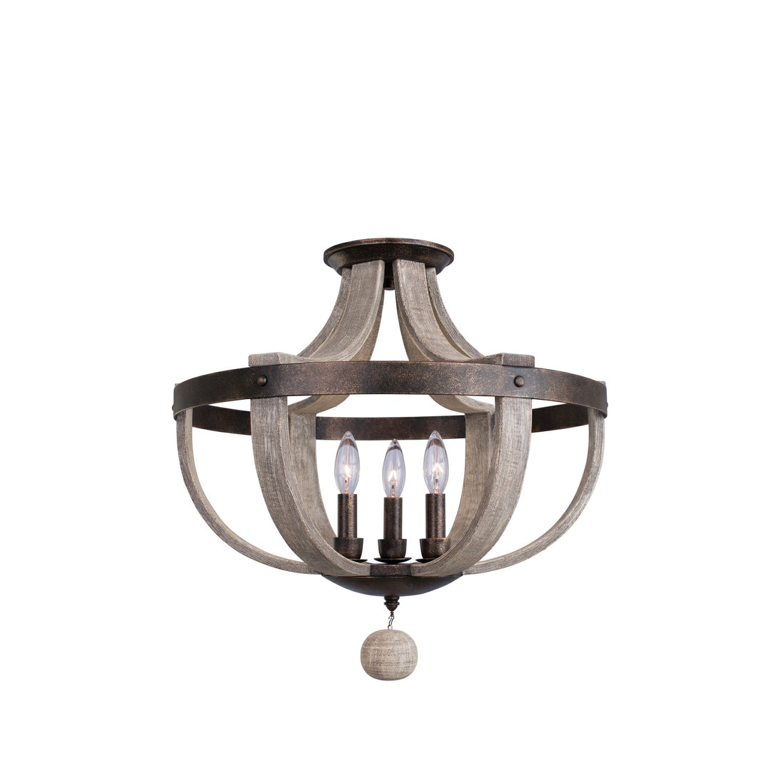 Kalco Harper 3 Light Semi Flush Mount